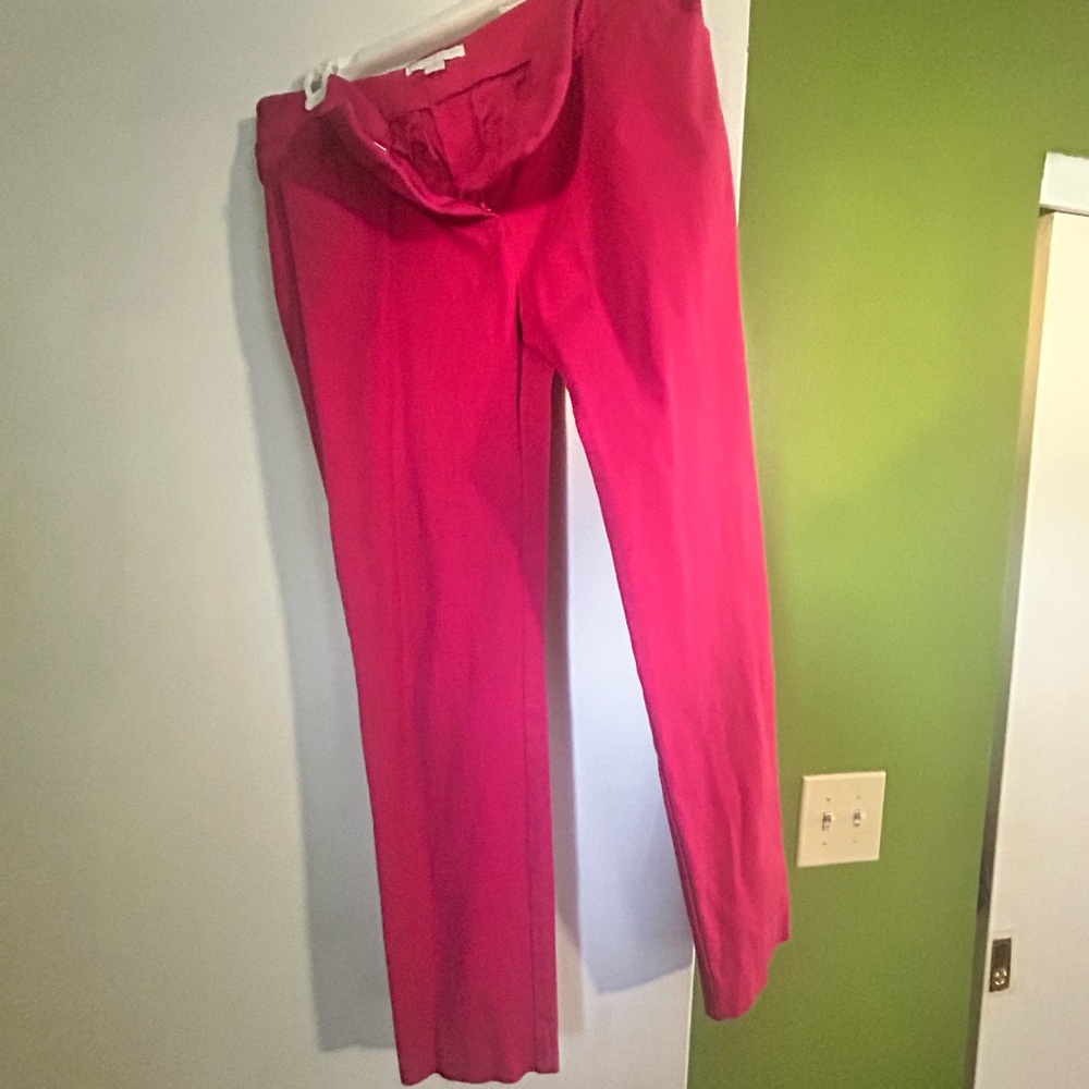 Magenta ankle work pants
